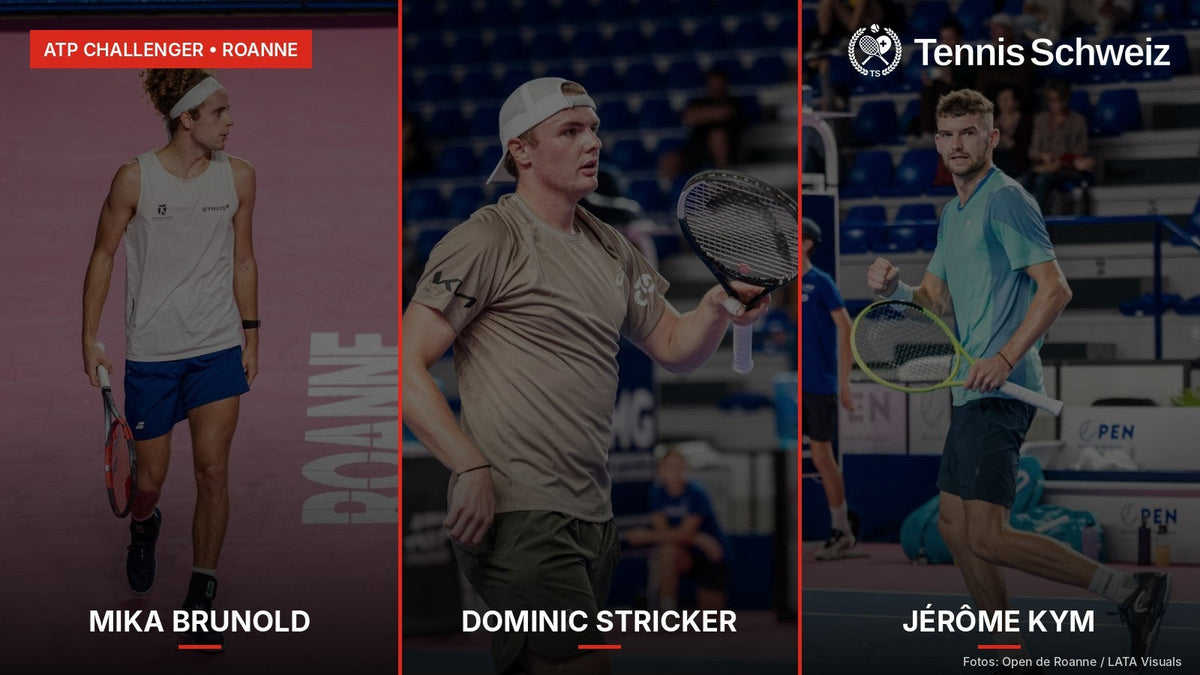Titelbild zu Jérôme Kym, Dominic Stricker und Mika Brunold im Viertelfinal des ATP Challenger in Roanne