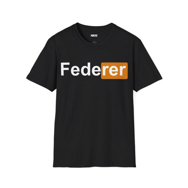 Tennis T-Shirt «Federer» Schwarz