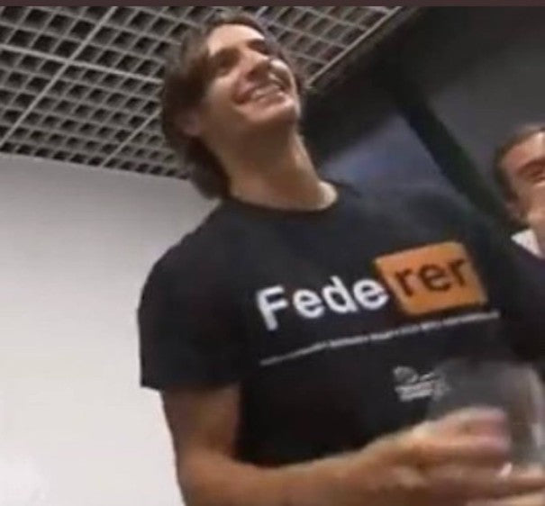 Tennis T-Shirt «Federer» Schwarz