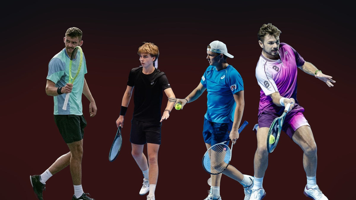 Jérôme Kym, Henry Bernet, Dominic Stricker und Stan Wawrinka vor ihren Partien an den Swiss Indoors Basel 2026