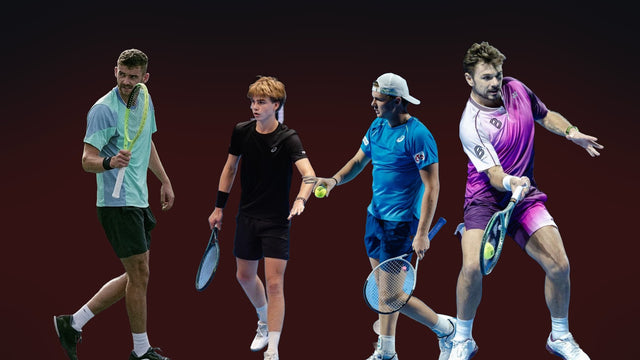 Jérôme Kym, Henry Bernet, Dominic Stricker und Stan Wawrinka vor ihren Partien an den Swiss Indoors Basel 2026